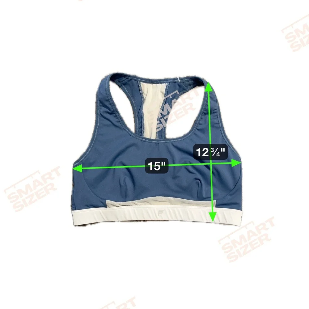 Fabletics Belle Racerback High-Impact Sports Bra Elemental Blue & White Athletic